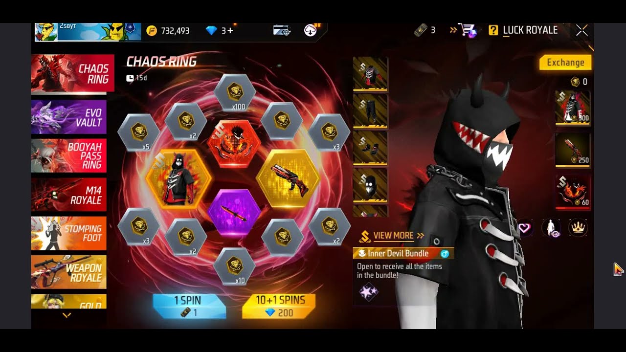 Chaos Ring Event Free Fire || Inner Devil Bundle Event || New Event Today