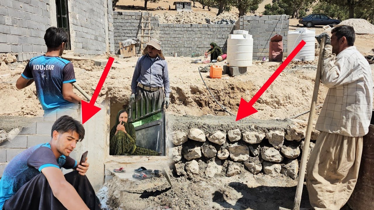 Starting to build Mohammad's house. And Zulfa's call from Mehdi.
