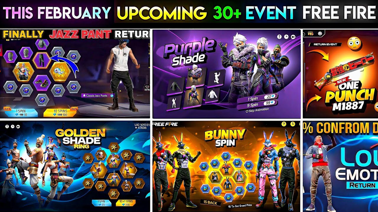 Upcoming Events in Free Fire 🤯🥳| Free Fire New Event | Ff New Event | New Event Ff