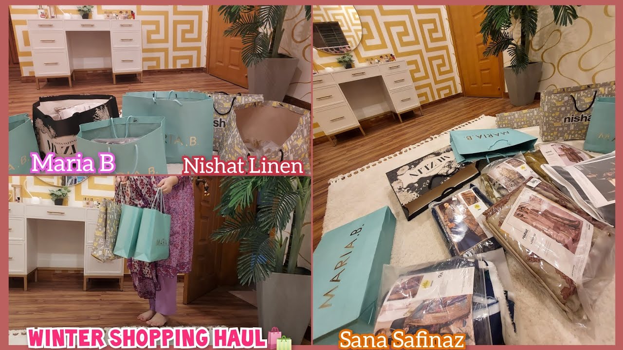 Winter Shopping Haul '23 🛍 || #nishatlinen #sanasafinaz #mariab #winter