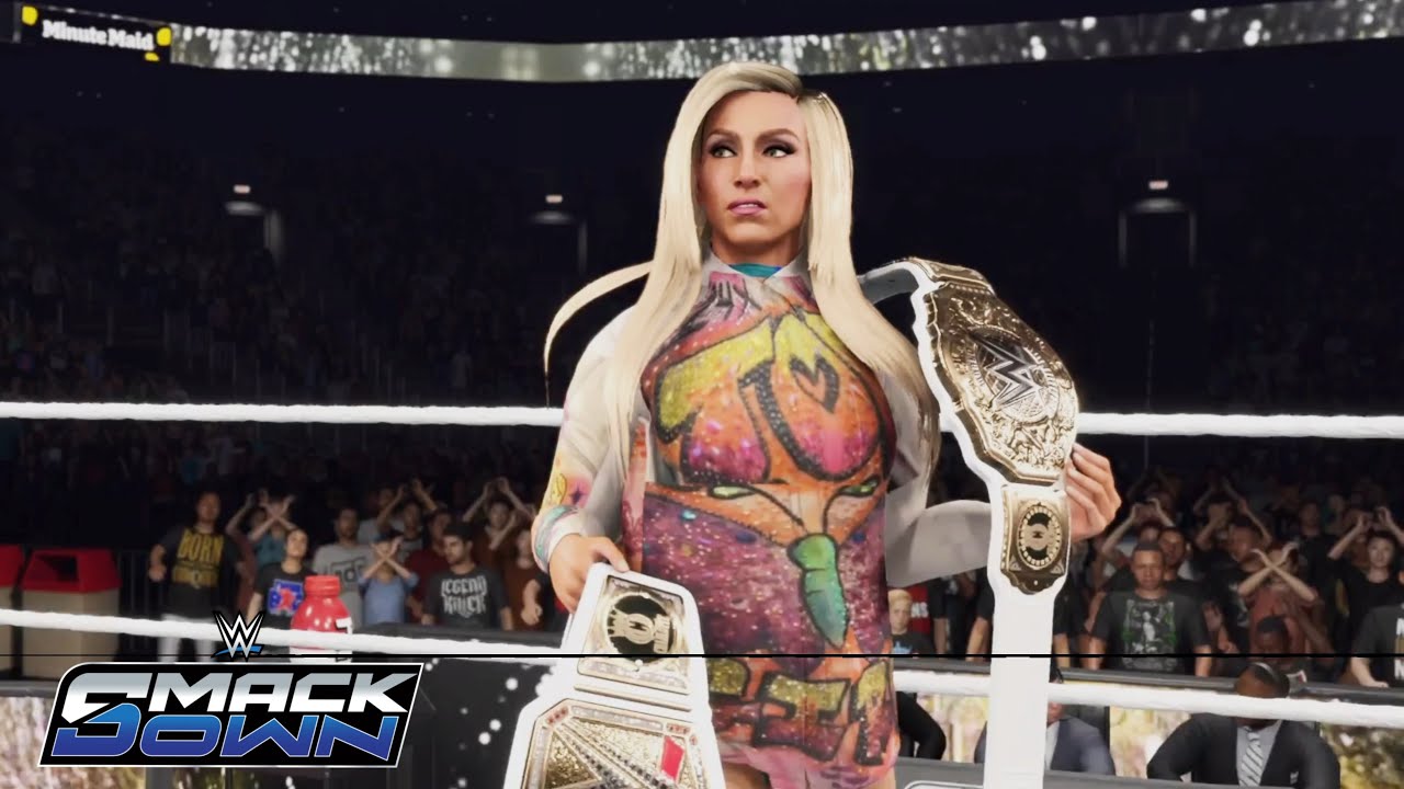WWE 2K25 SMACKDOWN : WWE WOMEN’S TITLE MATCH - JADE CARGILL VS CHARLOTTE FLAIR ( c )