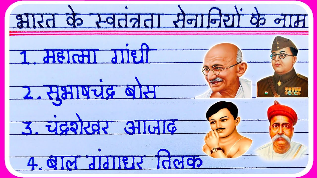 भारत के स्वतंत्रता सेनानियों के नाम | Freedom Fighters of India in Hindi | Freedom Fighters Name