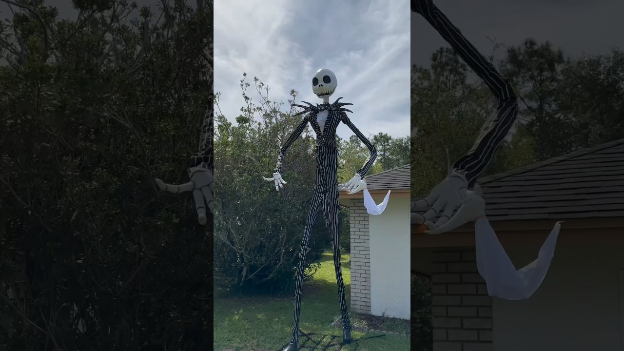 РАСПАКОВКА 13-ФУТОВОГО ДЖЕКА СКЕЛЛИНГТОНА #jackskellington #хэллоуин #декорнахеллоуин #декордома ...