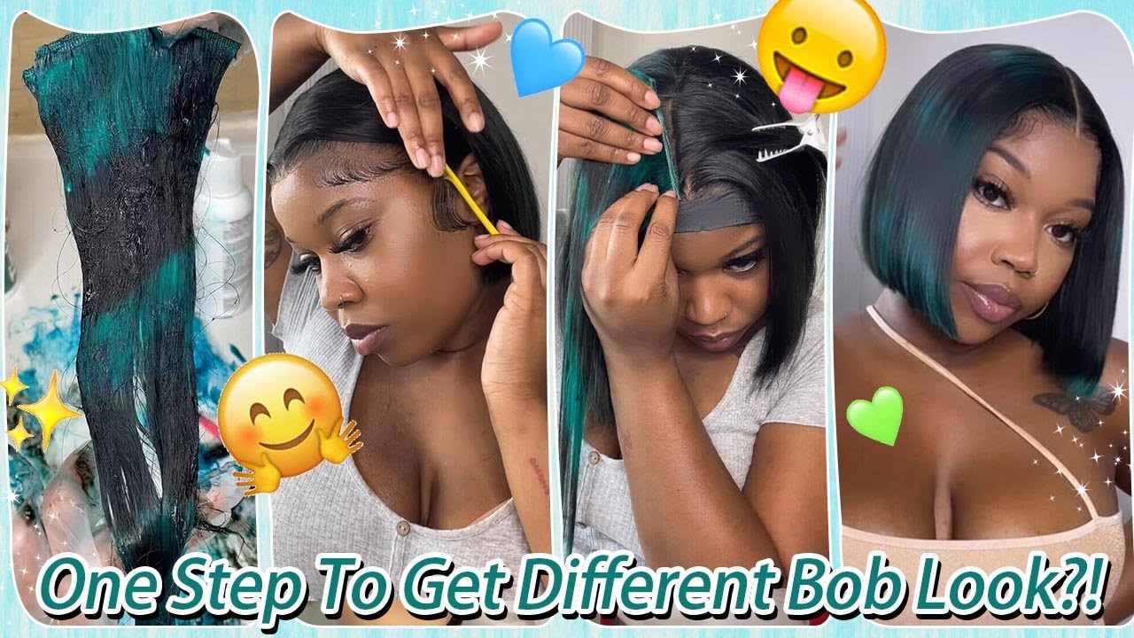 Different Bob Look For Back To School😝 Lace Bob Wig Install With Customize Bundles #Elfinhair