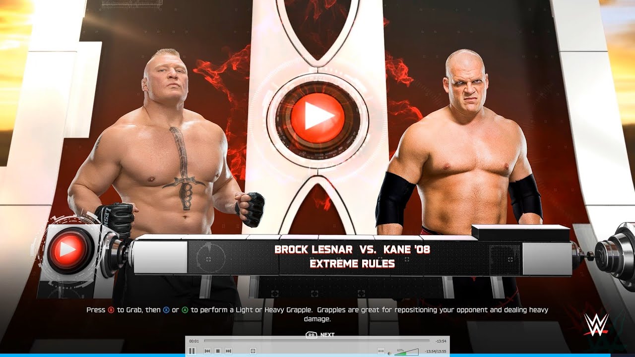 WWE 2K25 -BROCK LESNAR VS KANE || EXTREME RULES MATCH || PS5 PRO 4K60 ||