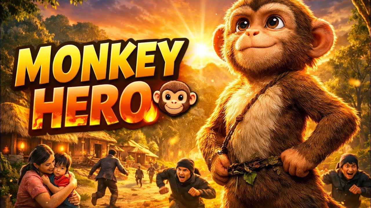 The Monkey Who Became a Hero 🐒 | Emotional Jungle Story | AI Animation Full Movie