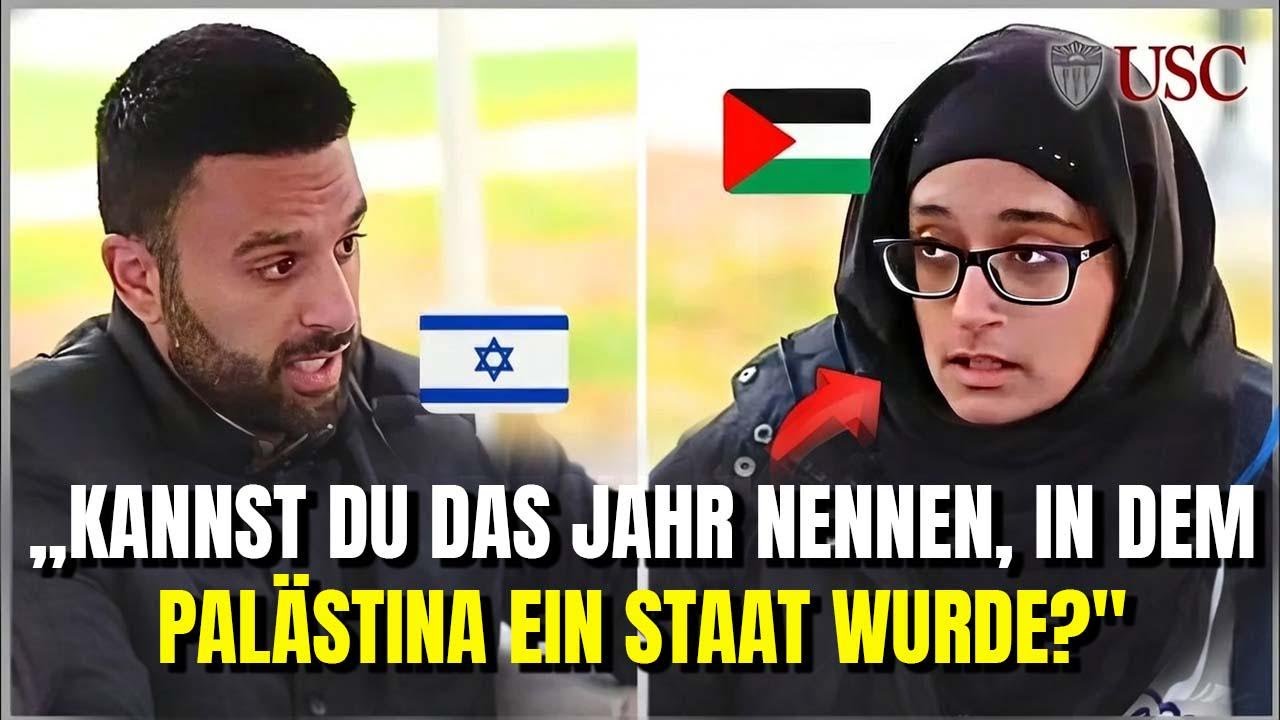 Muslimische Studentin sprachlos, als arabischer Zionist ihr diese Frage stellt!