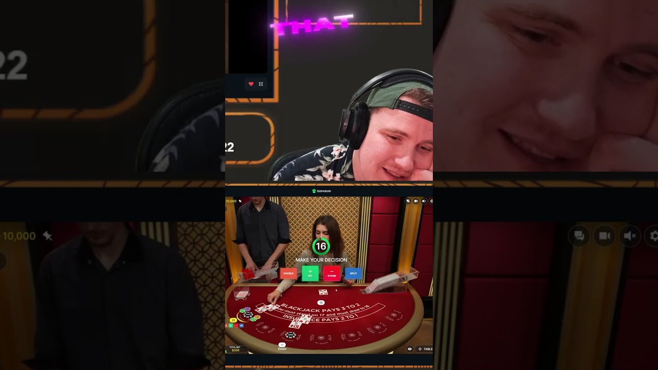 ALL IN BLACK JACK HAND SAVED BY SUITED TRIPS! (1K+ PAYOUT)