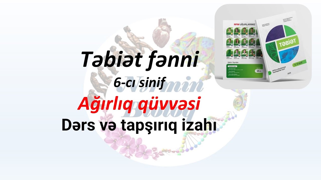 Təbiət 6-cı sinif mövzu 2 Ağırlıq qüvvəsi Dərs və tapşırıq izahı.