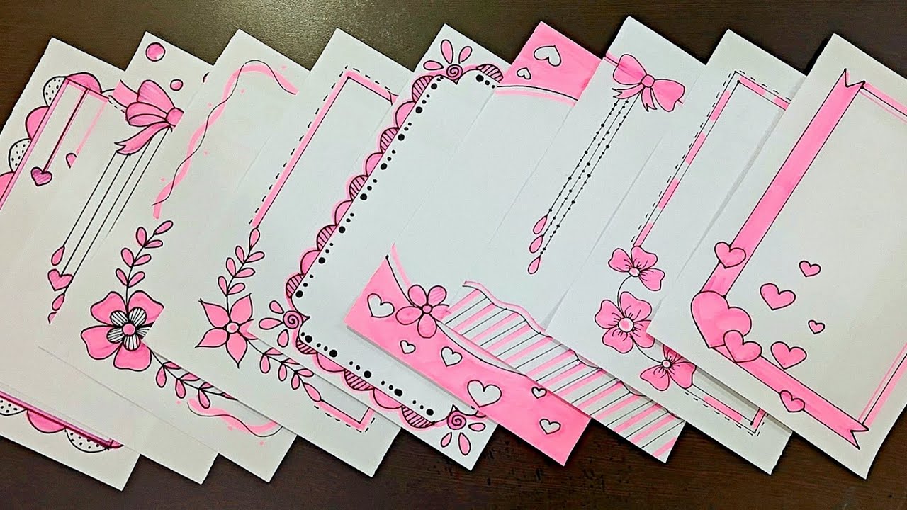 Easy project work designs|Project border designs|Assignment front page design borders|Border designs
