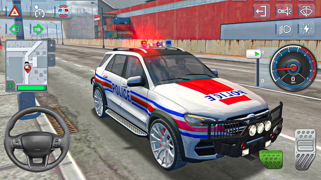 Police car chase simulator 3D: City police portal car driving - car game android gameplay