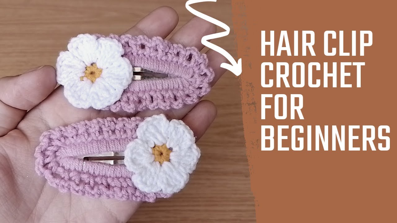 Super Beautiful Crochet Knitting | crochet hair clip | hair clips flower
