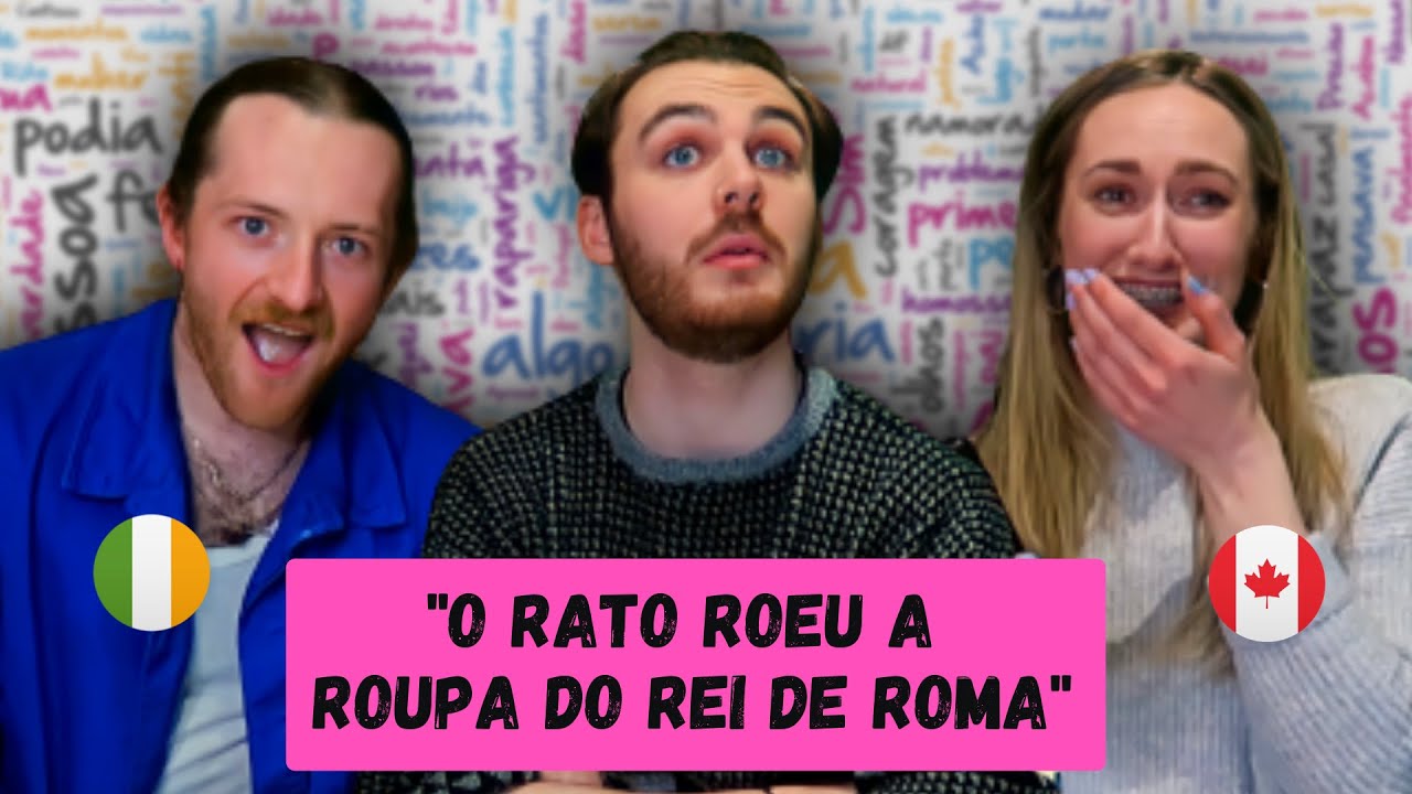 GRINGOS TENTANDO FALAR TRAVA-LÍNGUAS EM PORTUGUÊS