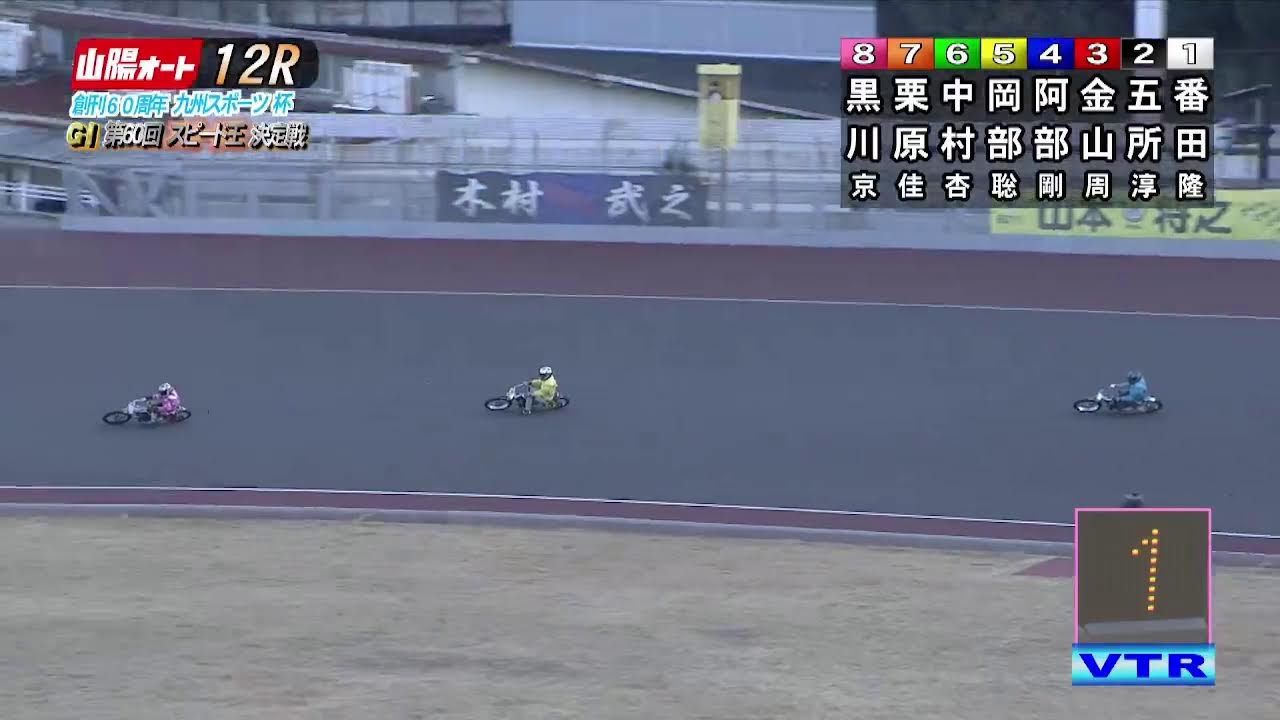 山陽オートレース中継 2026年2月9日 創刊６０周年九州スポーツ杯GⅠ第６０回スピード王決定戦　3日目