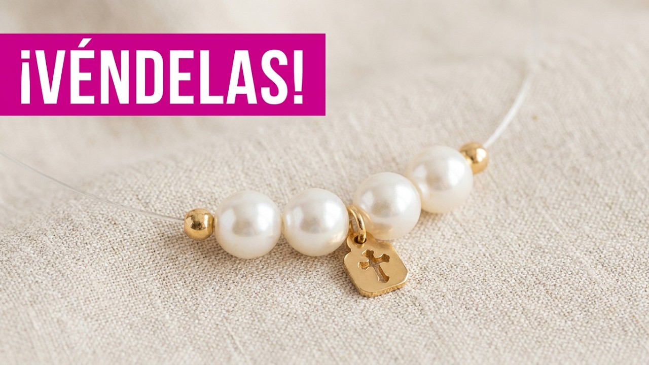 💌💫¡Gargantilla invisible en 5 minutos! Tutorial fácil y rapido para principiantes