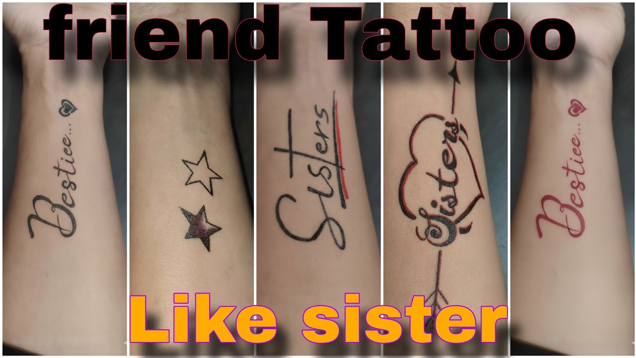 “Sister • Bestiee • Star Tattoo | Stylish Wrist Tattoo Design | Latest Minimal Tattoo Ideas 2025”