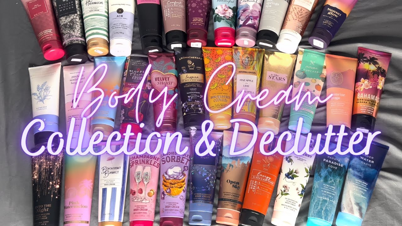 Bath and Body Works Body Cream Collection and Declutter