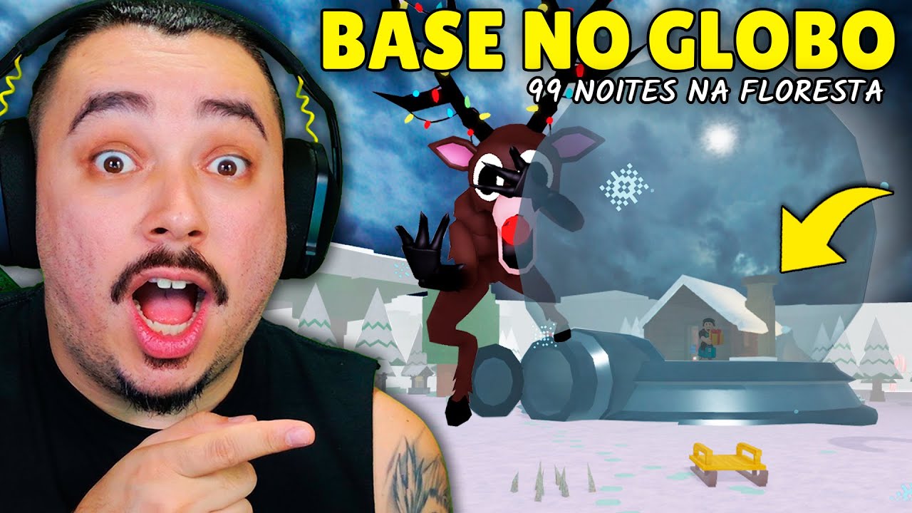 SOBREVIVI POR 99 NOITES DENTRO DO GLOBO DE NEVE!! | 99 NOITES NA FLORESTA - ROBLOX