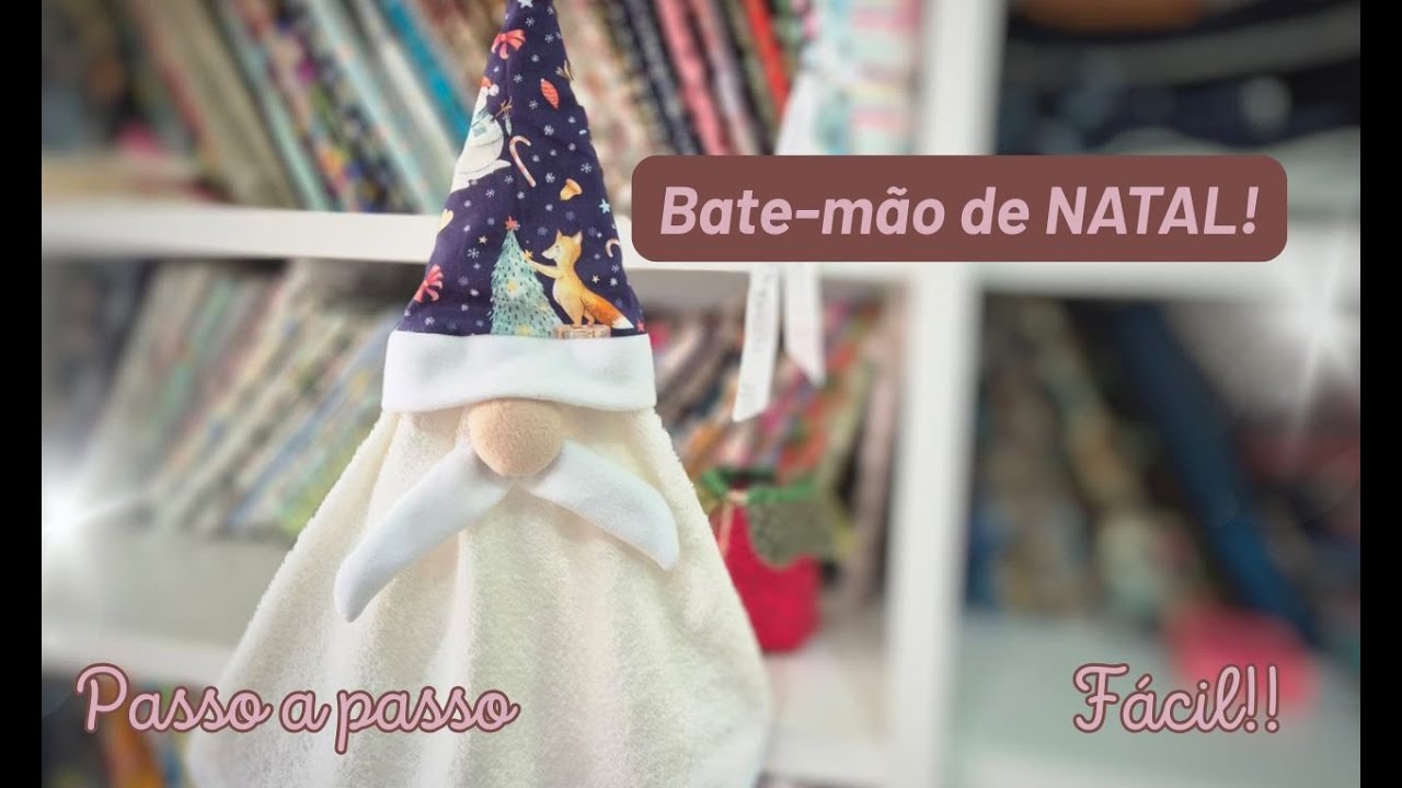 Costura Criativa de Natal: Bate Mão Gnomo/Papai Noel na Máquina Doméstica