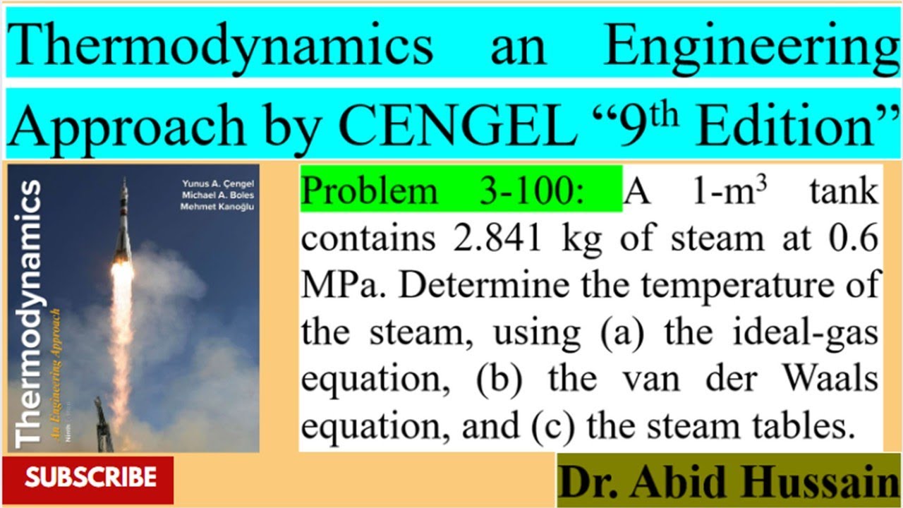 Find T using van der Waals equation |P 3-100|ThermodynamicsAn EngineeringApproachbyCENGEL9thEdition