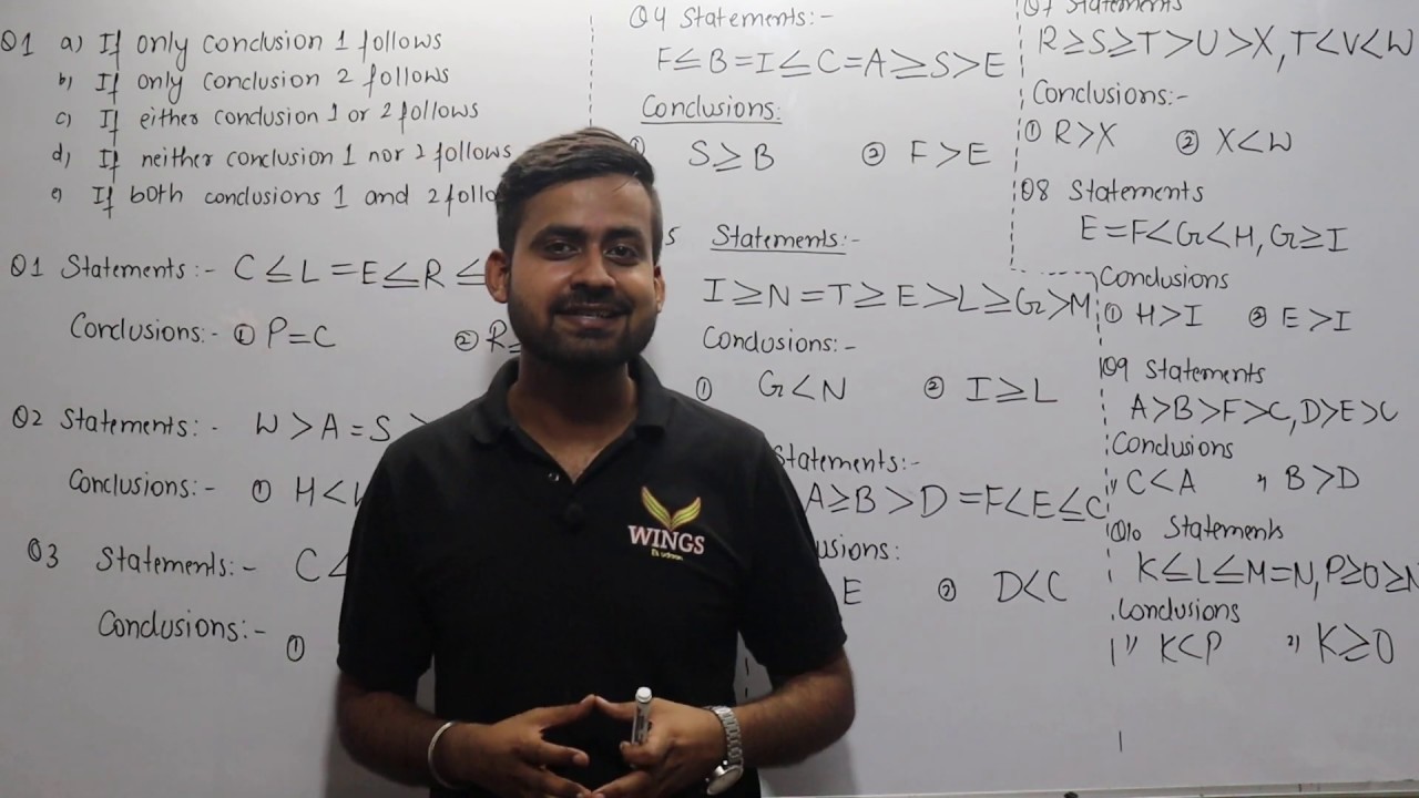 Previous Year Questions On InequalityIILec-2||Reasoning||BANK PO/BA