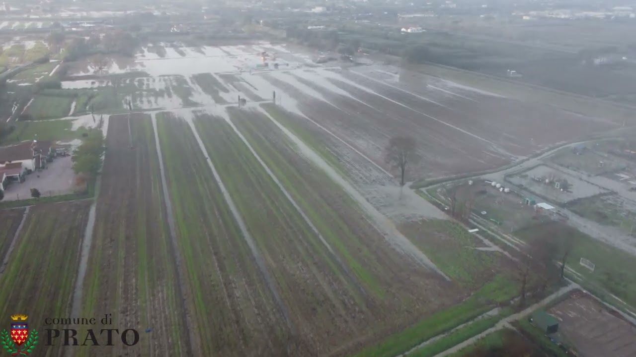 Rottura argine torrente Bagnolo a Prato (Alluvione novembre 2023)