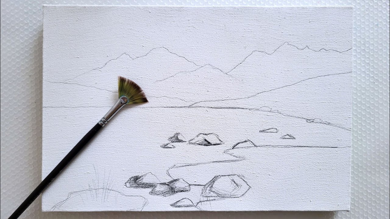 Lake In The Mountains / Landscape / Acrylic Painting Step by Step