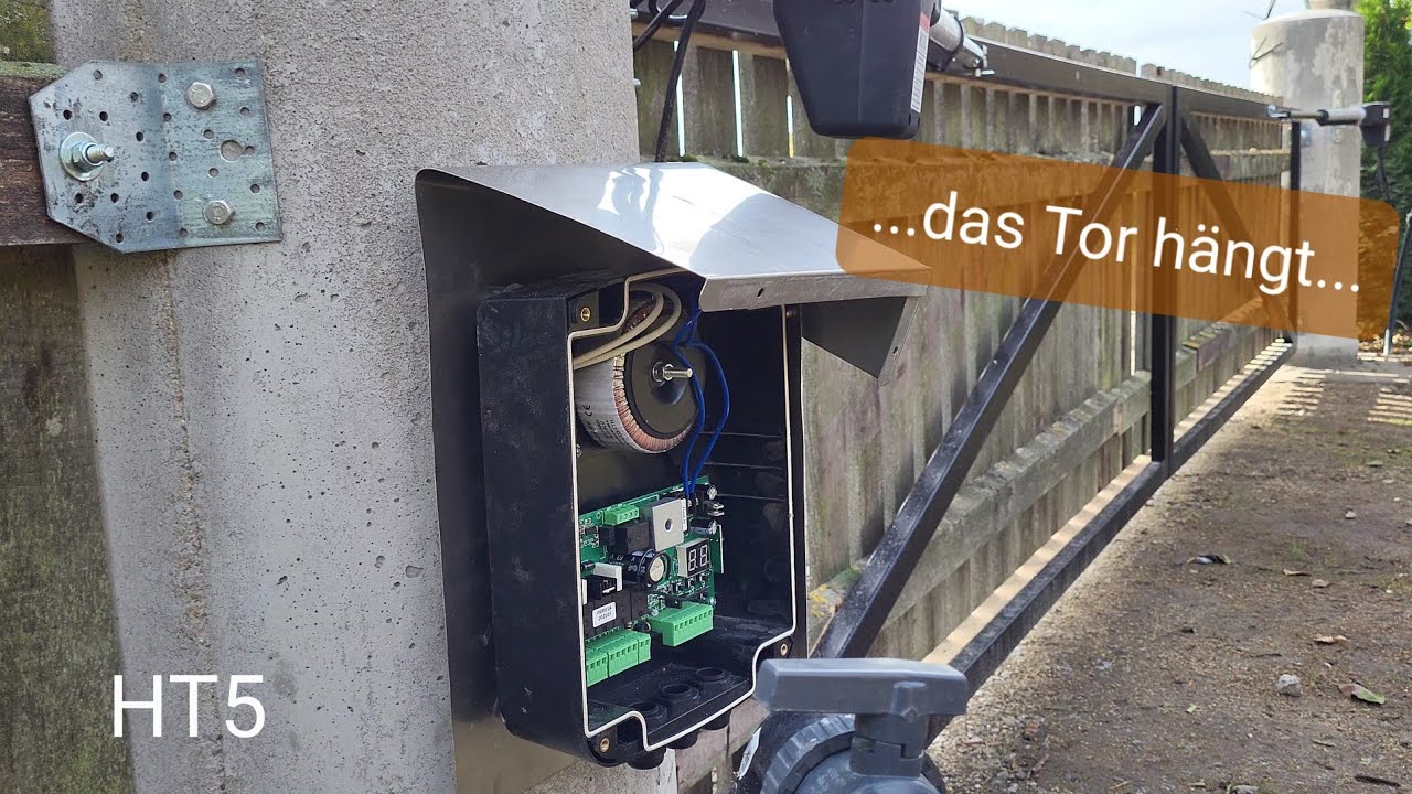 Hoftor bauen 5 | Torbeschläge | Torflügel anhängen | Flügeltorantriebe | Elektrik Hofleuchten