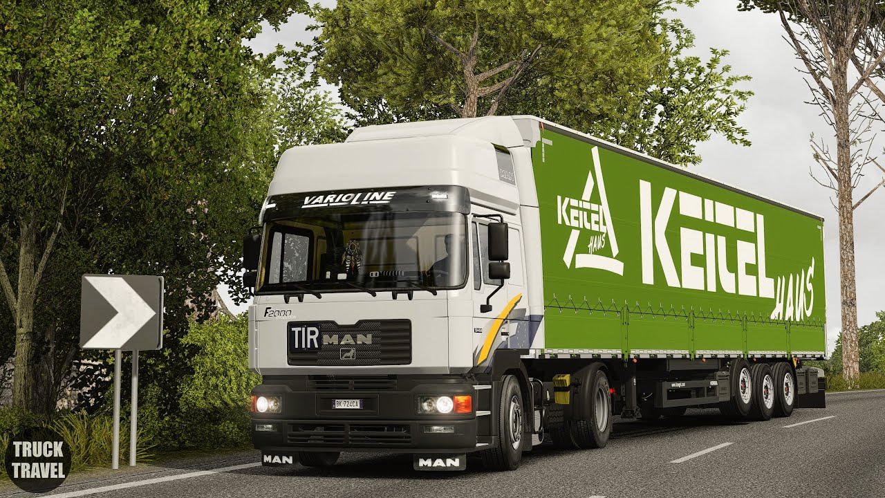 [ETS 2 1.51x] Realistic Driving Old Truck | MAN F2000 Evo | PNG 1.12 + Reshade | Gameplay 4K
