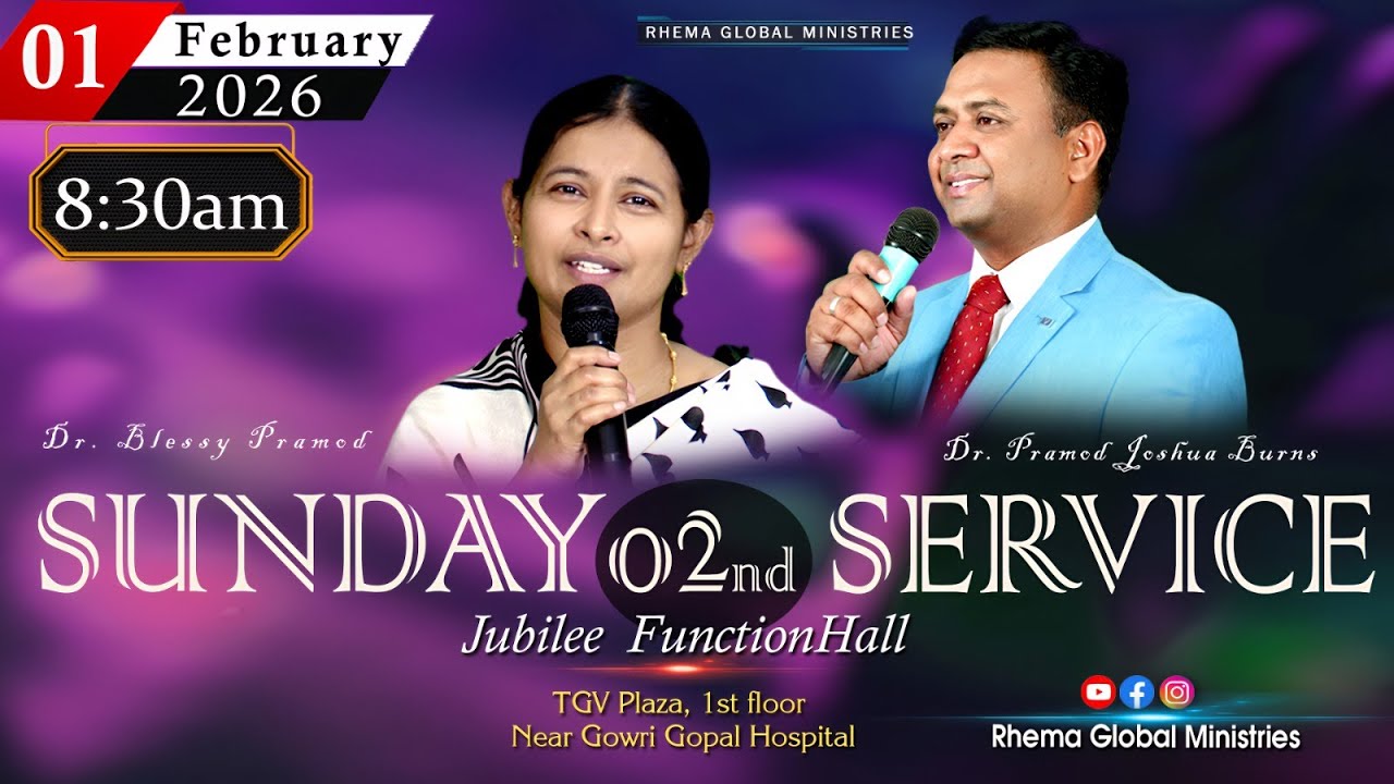Dr. Pramod Joshua Burns | Dr. Blessy | The Rhema Global Ministries | 2nd Service