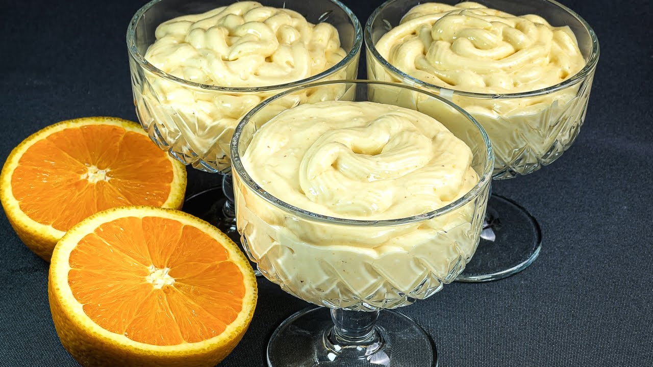 Einfaches Orangenmousse Rezept in 5 Minuten! Kein gebackenes Orangenmousse Dessert! Lecker!