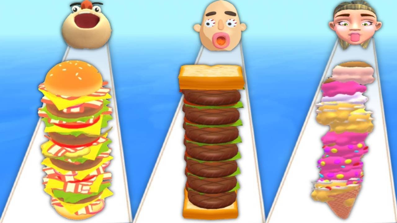 BURGER RUSH vs SANDWICH RUNNER vs ICE CREAM RUSH - Triple game