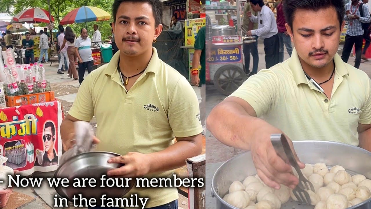 At the age of 8 ,  Nepali boy started momos work | Master in selling now | Street food India | 