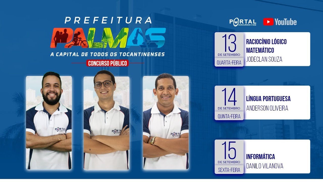 CONCURSO PREFEITURA PALMAS/TO: RACIOCÍNIO LÓGICO MATEMÁTICO