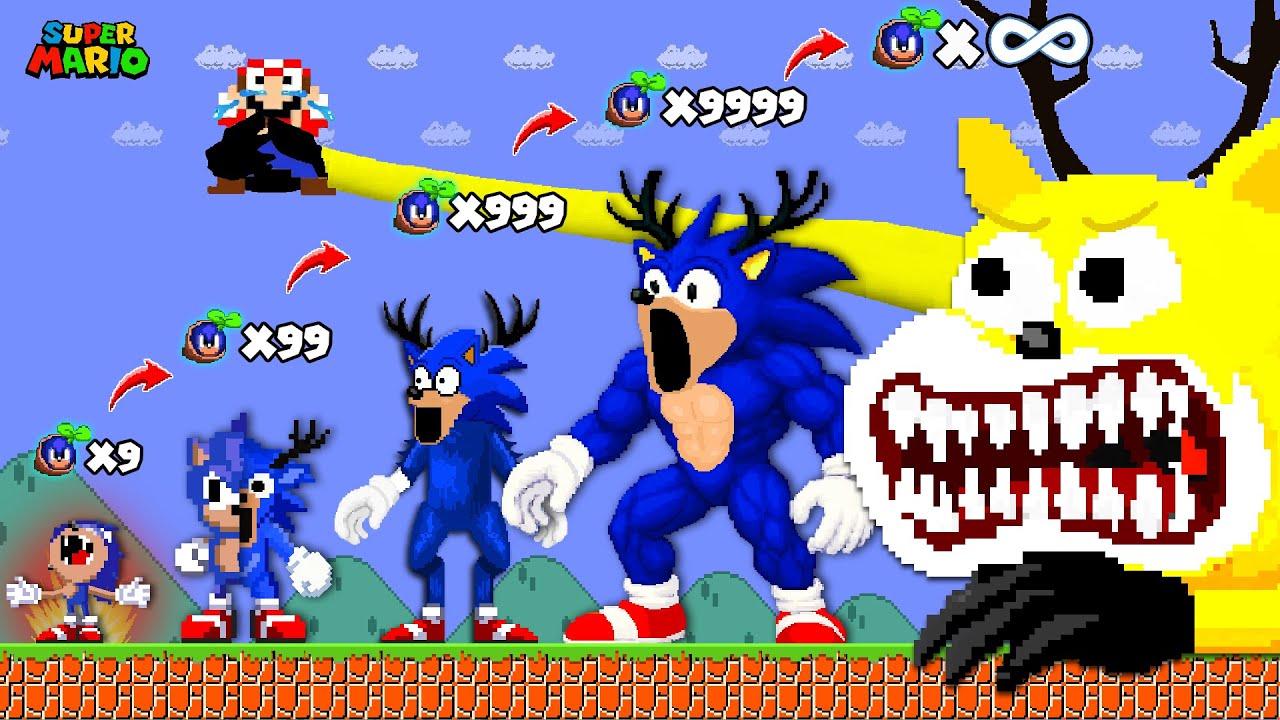 Mario vs EVOLUTION of Sonic DEER Monster All Bosses in Super Mario Bros | 99 Nights in the Forest