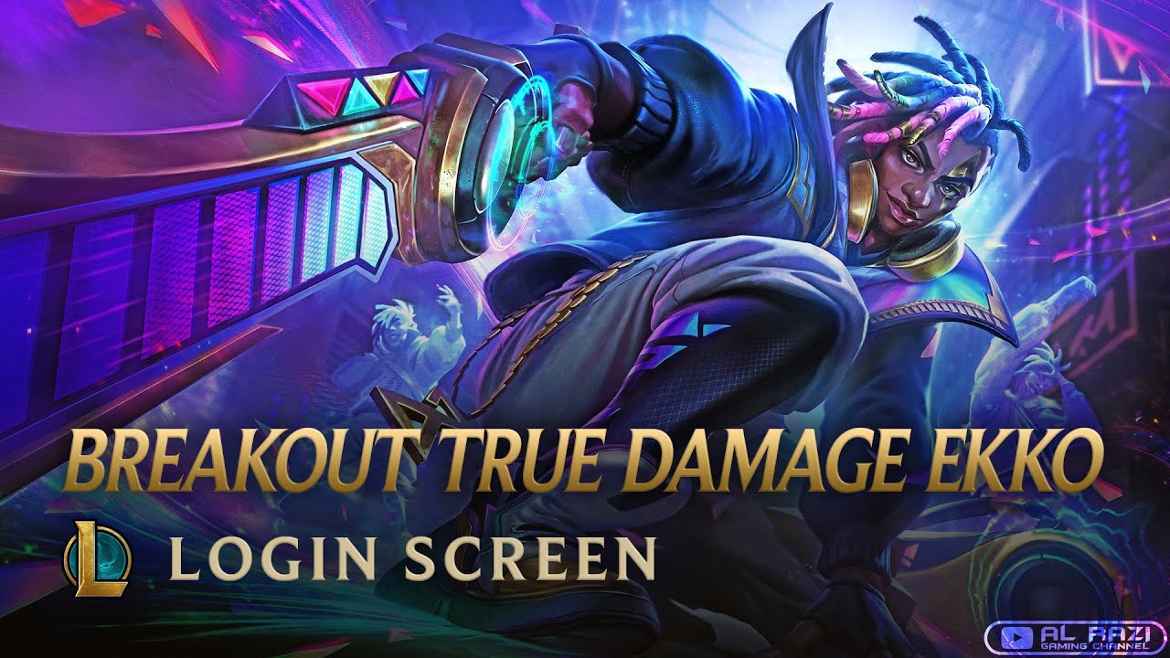 Breakout True Damage Ekko | Login Screen - League of Legends [4K 60fps Animated Splash Art]