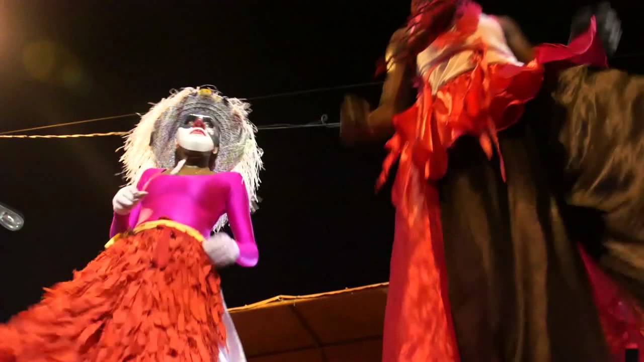 Moko Jumbies on the Avenue