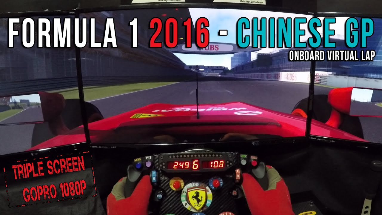 Formula 1 2016 Chinese Gp - Shanghai Circuit Onboard Virtual Lap
