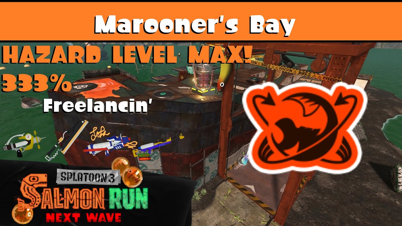 Freelance HAZARD LEVEL MAX Triple Take on Marooner's Bay [Splatoon 3 Salmon Run Gameplay]