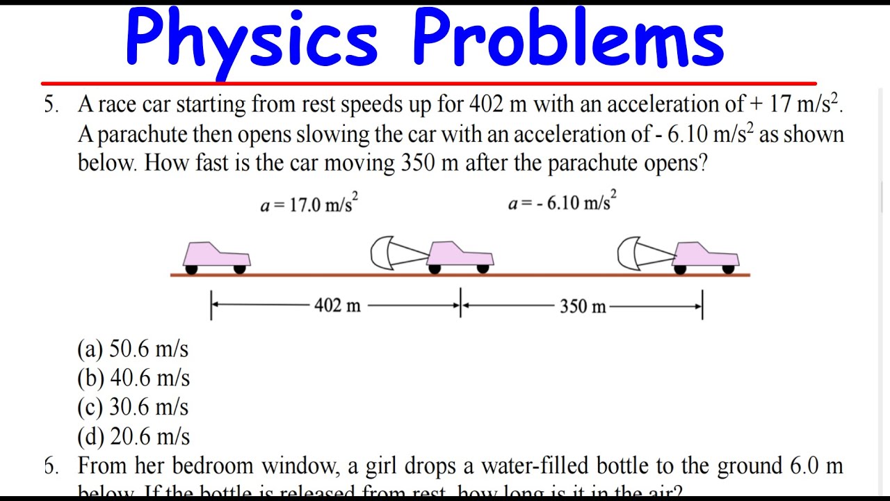 Physics: Units,Linear motion,Projectile Motion & Newtons Laws of motion problems