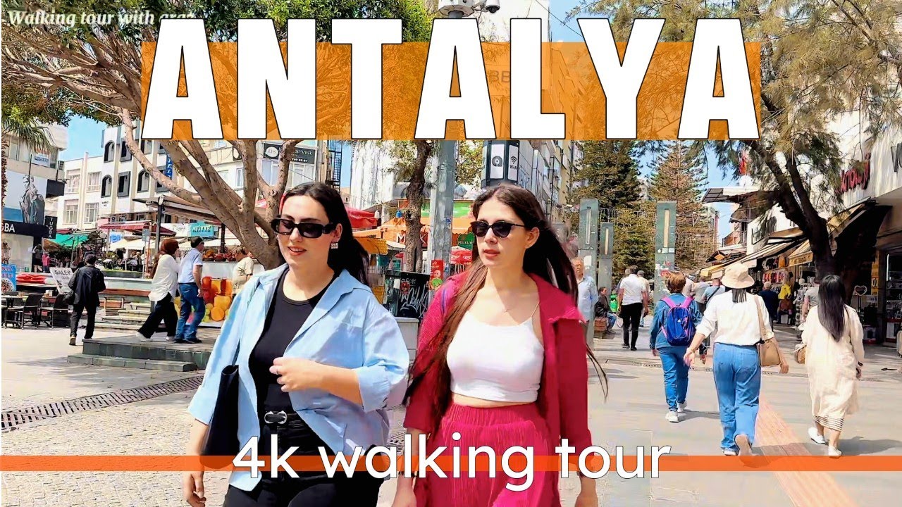 Анталия, Турция 🇹🇷 - пешеходная экскурсия в 4k HDR [Полное видео]