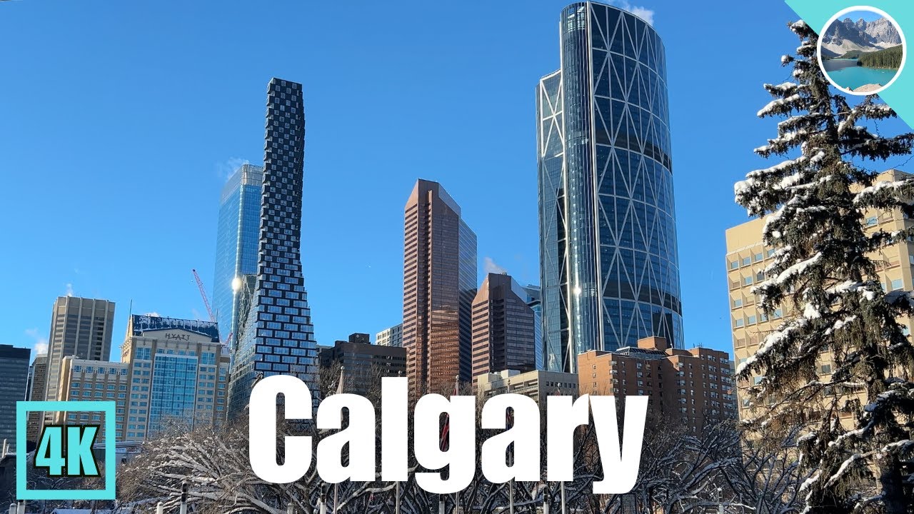 Walking tour of Downtown Calgary (After HEAVY Snowfall!) 🇨🇦