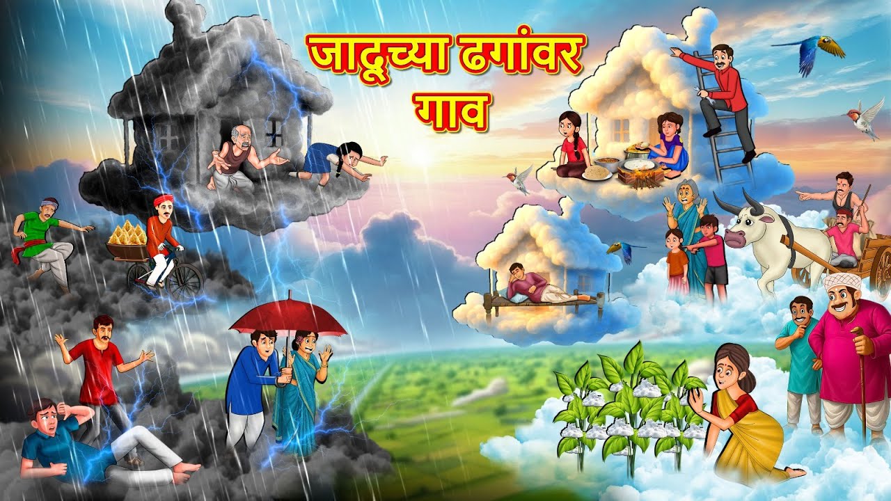जादूच्या ढगांवर गाव | Marathi Stories| Marathi Goshti | Stories in Marathi | Koo Koo TV Marathi