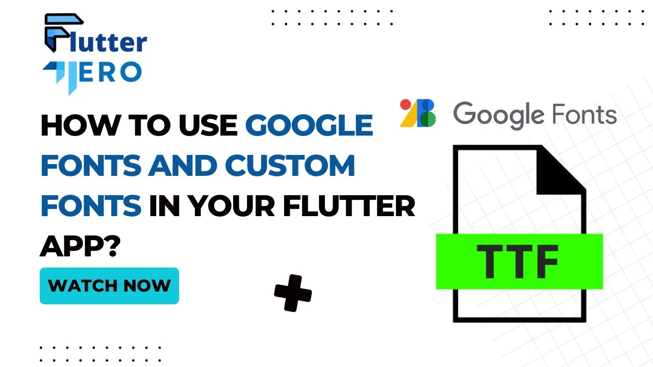 How to use google fonts and custom fonts in your flutter app? Flutter Hero - Google font Tutorial