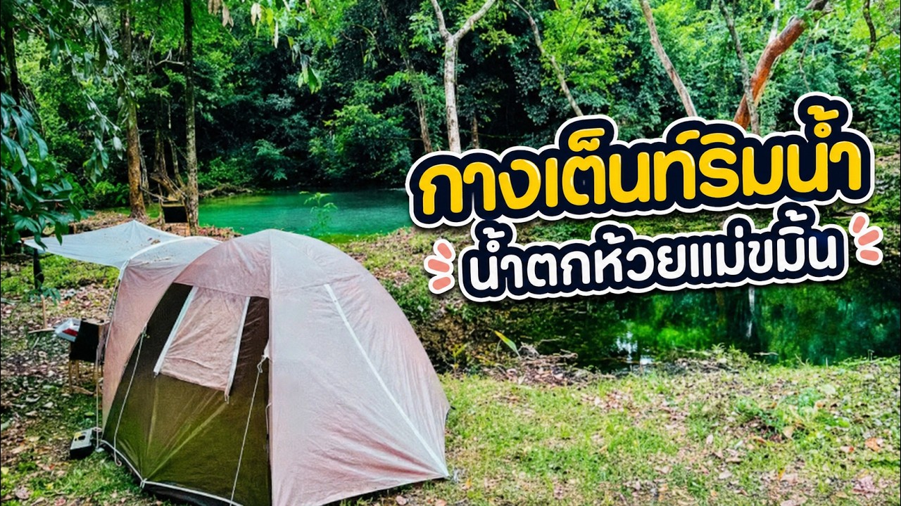 Camping ริมน้ำตกห้วยแม่ขมิ้น อุทยานแห่งชาติเขื่อนศรีนคริทร์ จังหวัดกาญจนบุรี  #เที่ยว #เที่ยวไทย