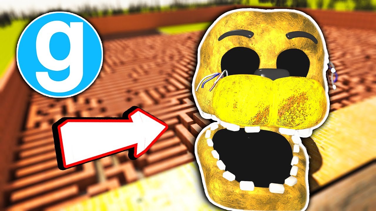 Gmod Fnaf! Freddy Fazbear Withered Animatronics Pill Pack! Fnaf Maze Run #1