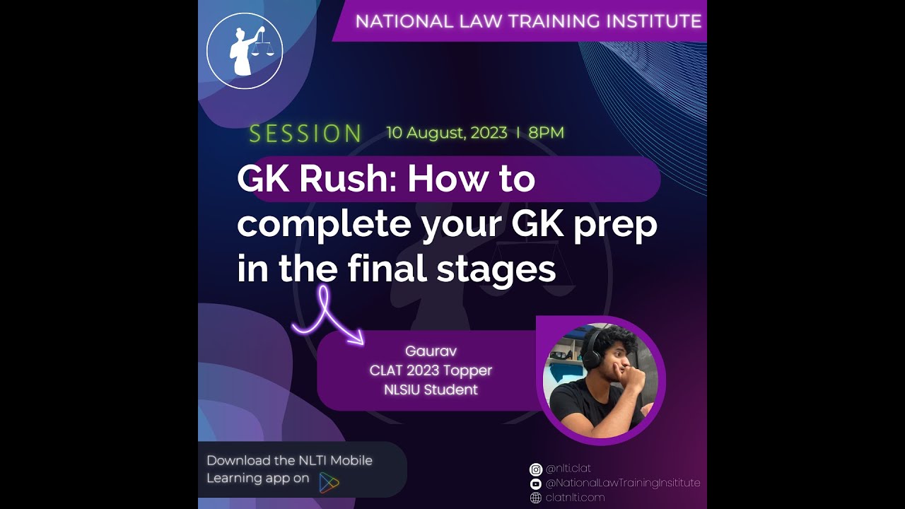 GK Rush: Complete GK Preparation Strategy till CLAT 2024