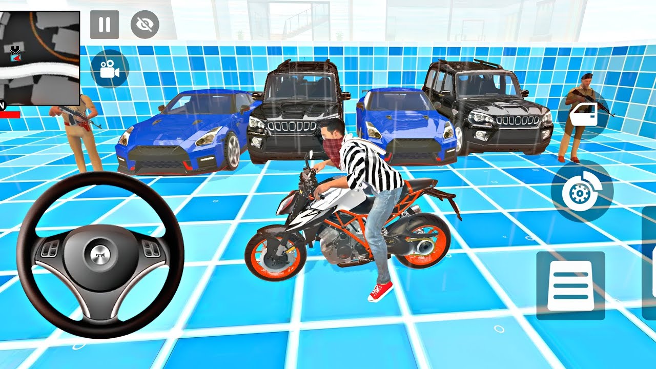 🇨🇮 Indian Thift Auto Game New Update 🐯 Police Car  🏦 Purchased Scorpio modified Cars Showroom Game 🎮