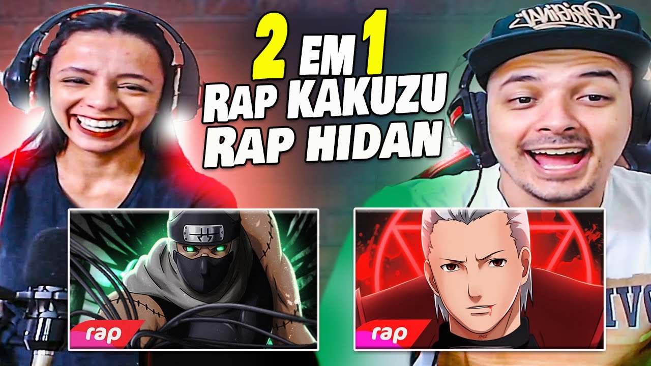 2 em 1 RAP DO KAKUZU E RAP DO HIDAN 7 Minutoz [ react Wallzitu e Camila ]