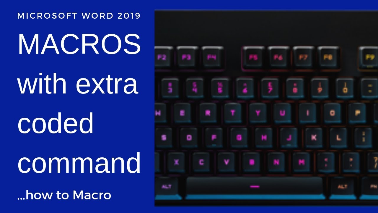 How to create a Macro in Word 2019